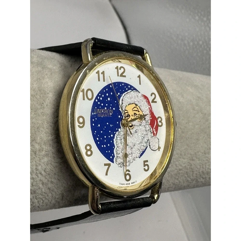 Unitron Santa Christmas Watch New Battery Vintage Mens Watch 41MM 7.75